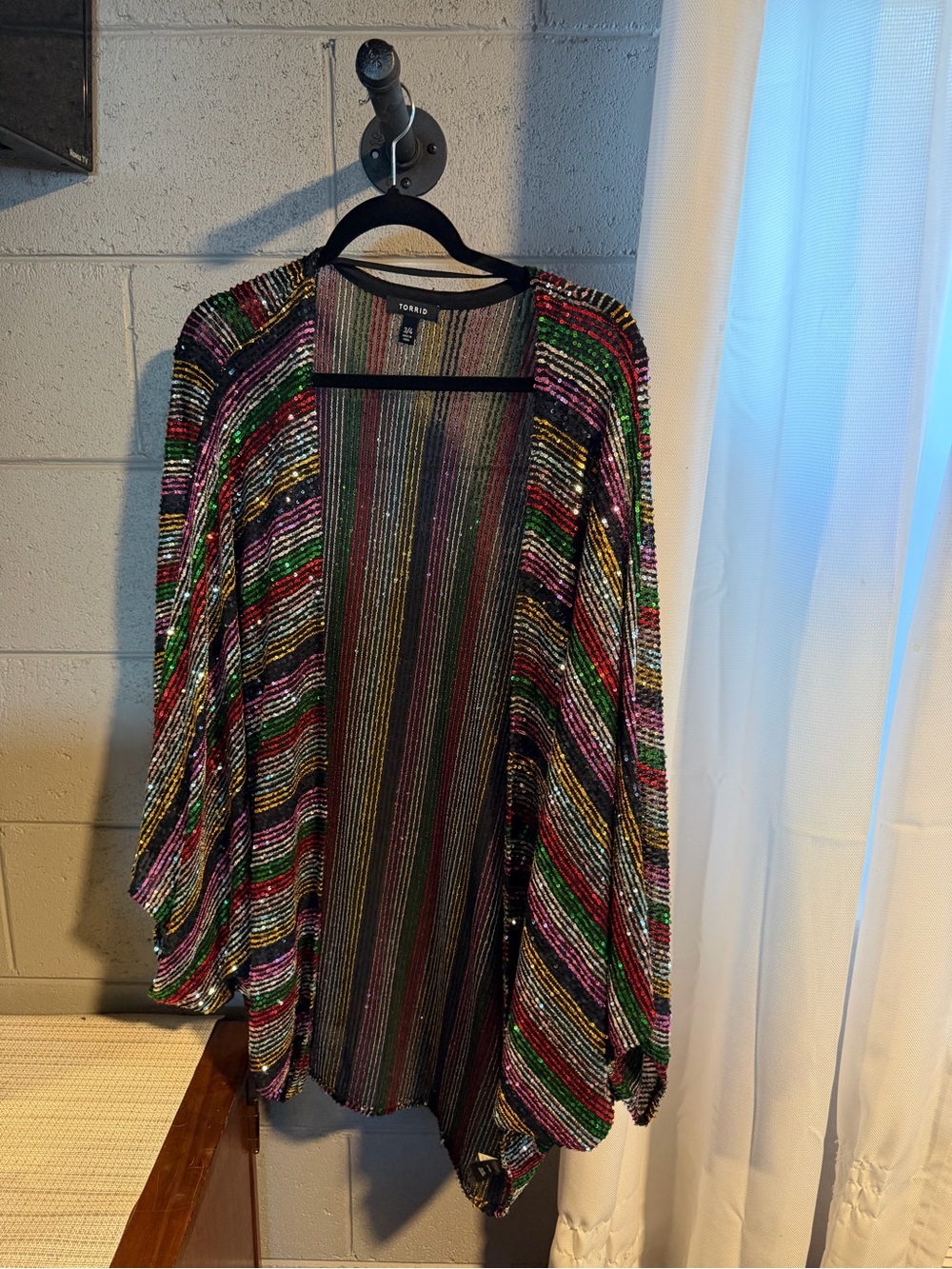 Torrid Striped Open-Front Women's Sweater Cardigan